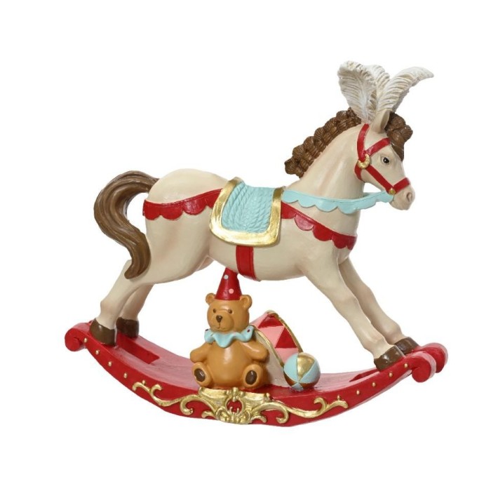 CAVALLO A DONDOLO CON ORSO H.100CM.